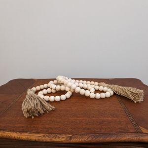 Farmhouse Wooden Rope Bead Decor